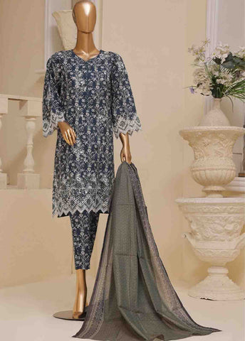 Bin Saeed Fabric - SME-644 -3 Piece Embroidered Stitched Suit