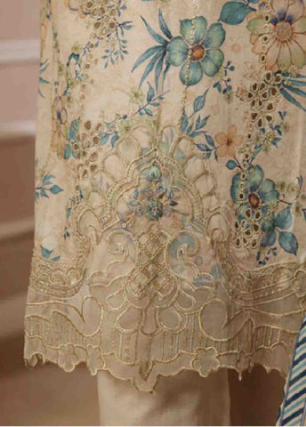 Bin Saeed Fabric - SME-735 -3 Piece Chikankari Stitched Suit