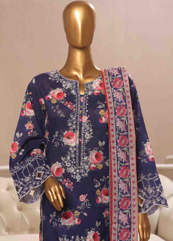 Bin Saeed Fabric - SME-736 -3 Piece Embroidered Stitched Suit