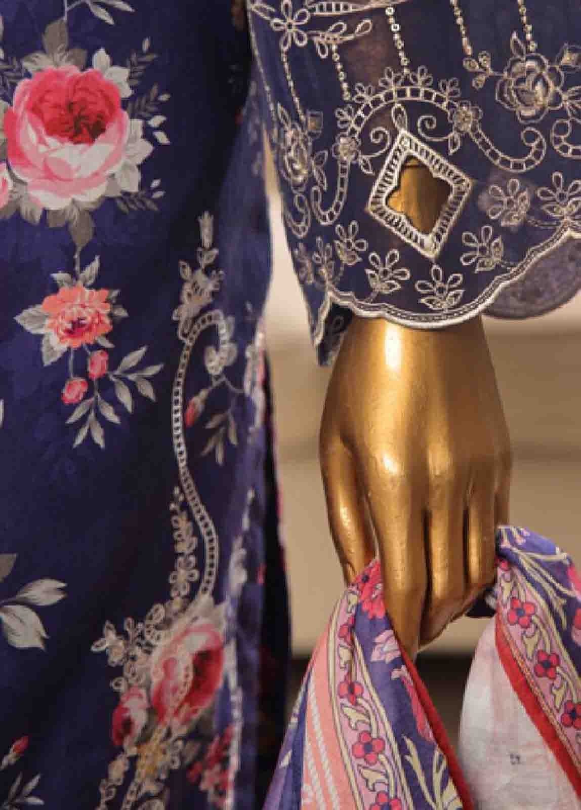 Bin Saeed Fabric - SME-736 -3 Piece Embroidered Stitched Suit