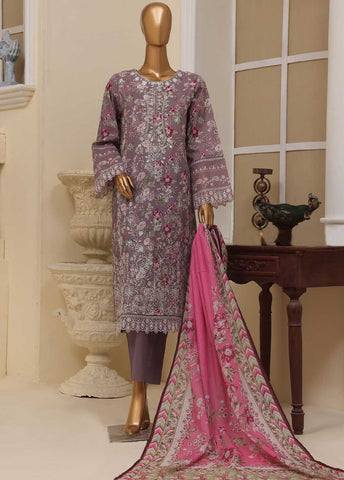 Bin Saeed Fabric - SME-737 -3 Piece Embroidered Stitched Suit