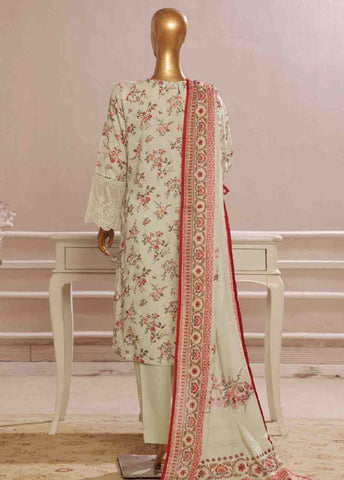 Bin Saeed Fabric - SME-739 -3 Piece Chikankari Stitched Suit