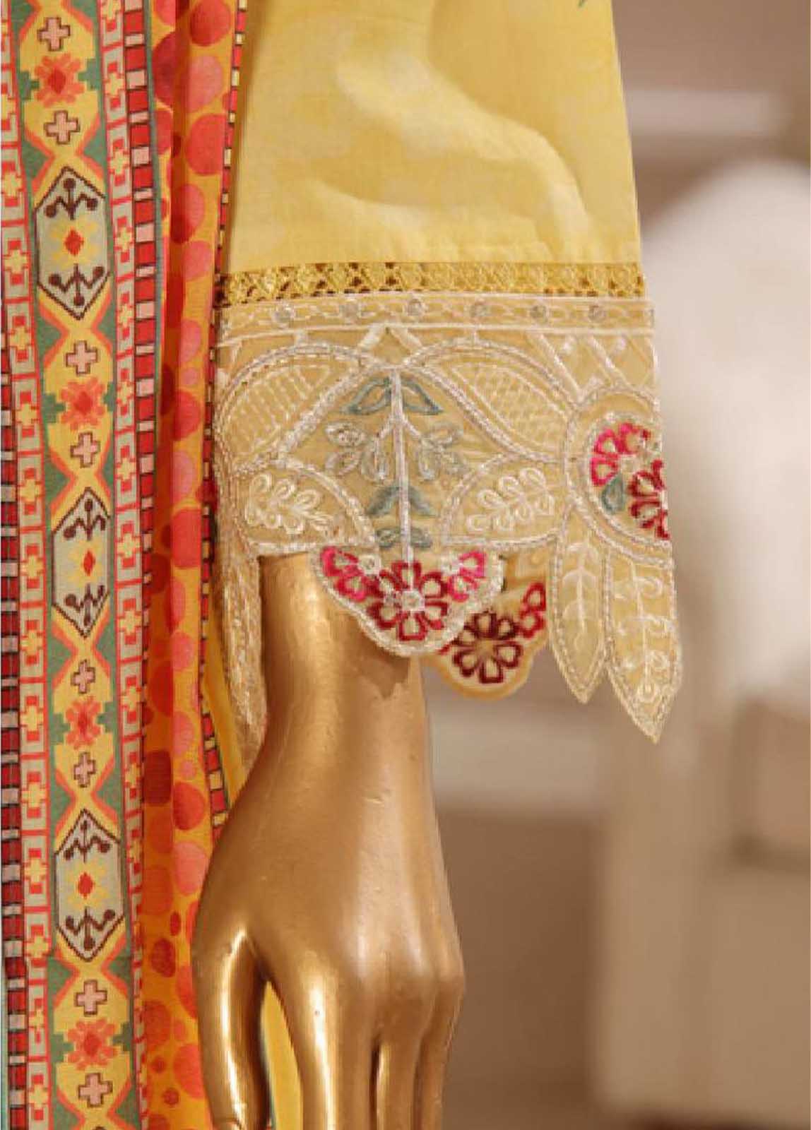 Bin Saeed Fabric - SME-741 -3 Piece Embroidered Stitched Suit