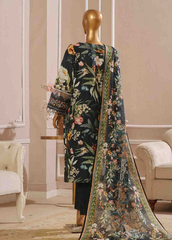 Bin Saeed Fabric - SME-742 -3 Piece Chikankari Stitched Suit