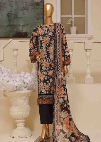 Bin Saeed Fabric - SME-743 -3 Piece Embroidered Stitched Suit