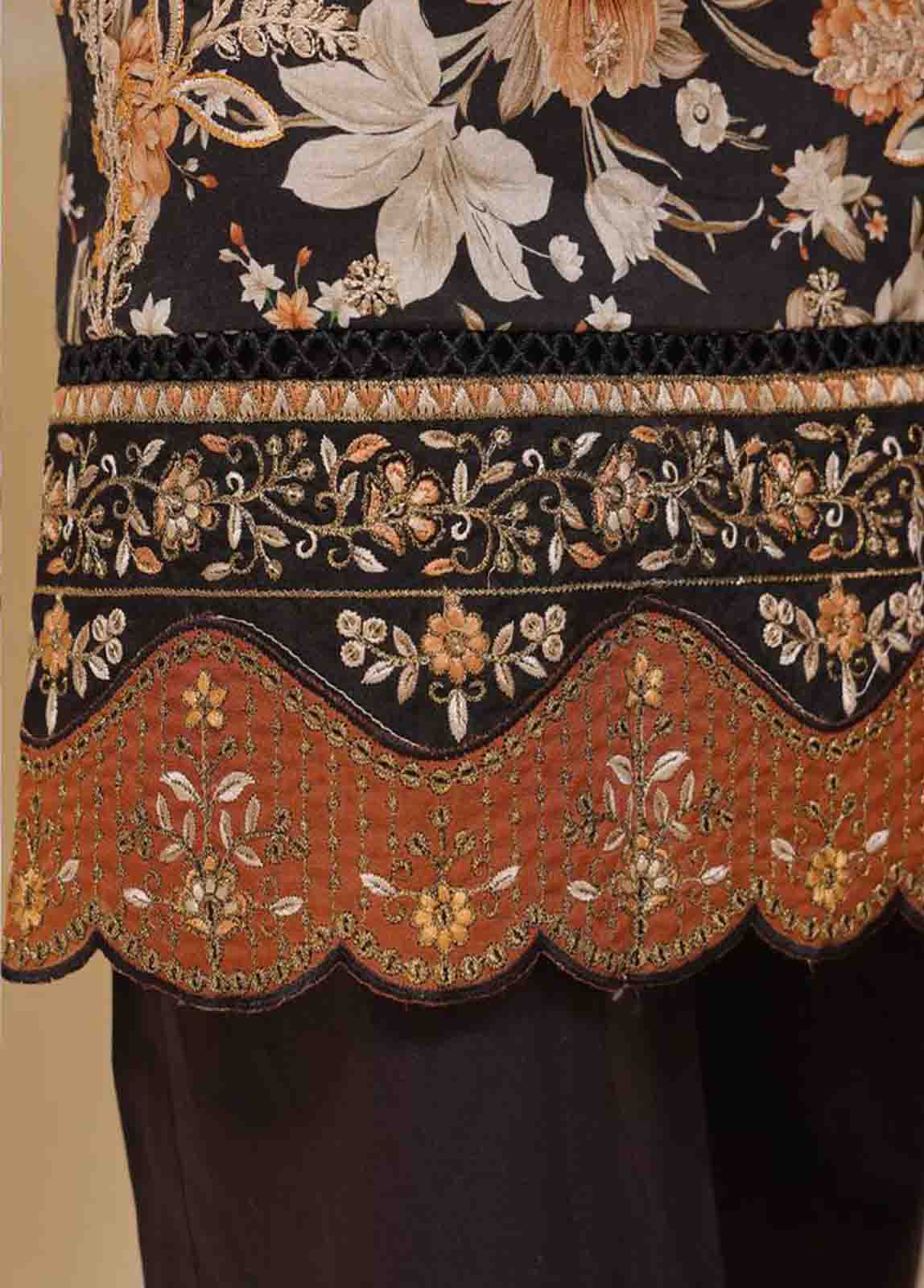 Bin Saeed Fabric - SME-743 -3 Piece Embroidered Stitched Suit