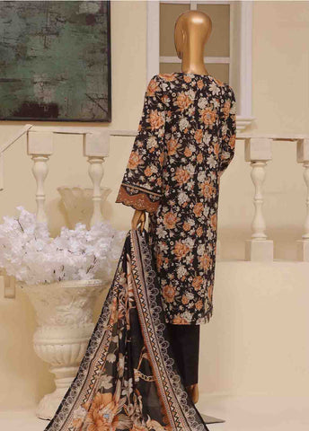 Bin Saeed Fabric - SME-743 -3 Piece Embroidered Stitched Suit