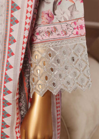 SME-745 -3 Piece Embroidered Stitched Suit