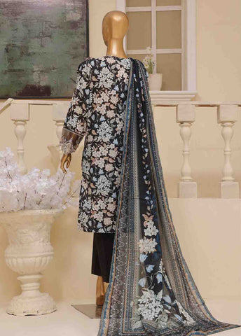 SME-746 -3 Piece Embroidered Stitched Suit