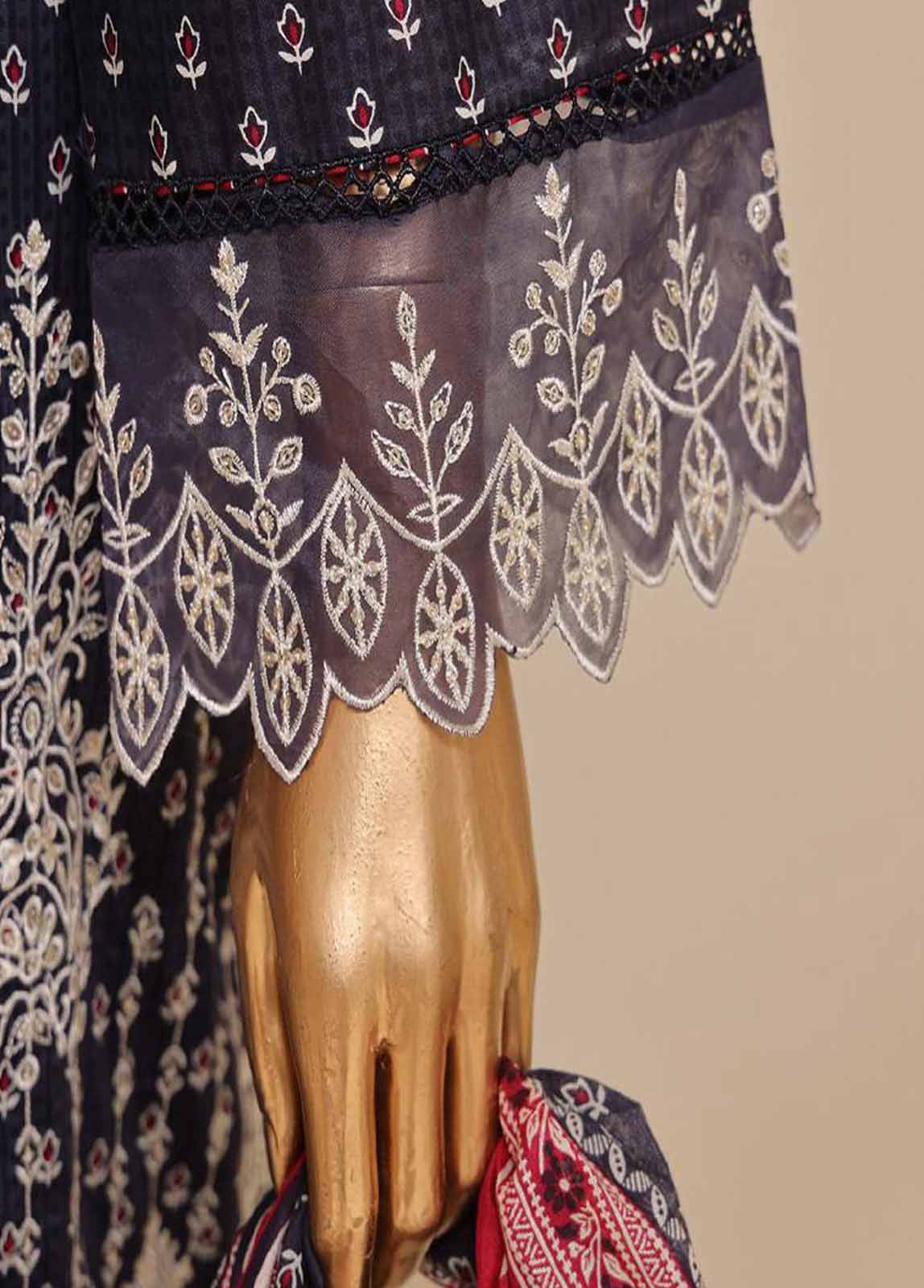 Bin Saeed Fabric - SME-752 -3 Piece Embroidered Stitched Suit