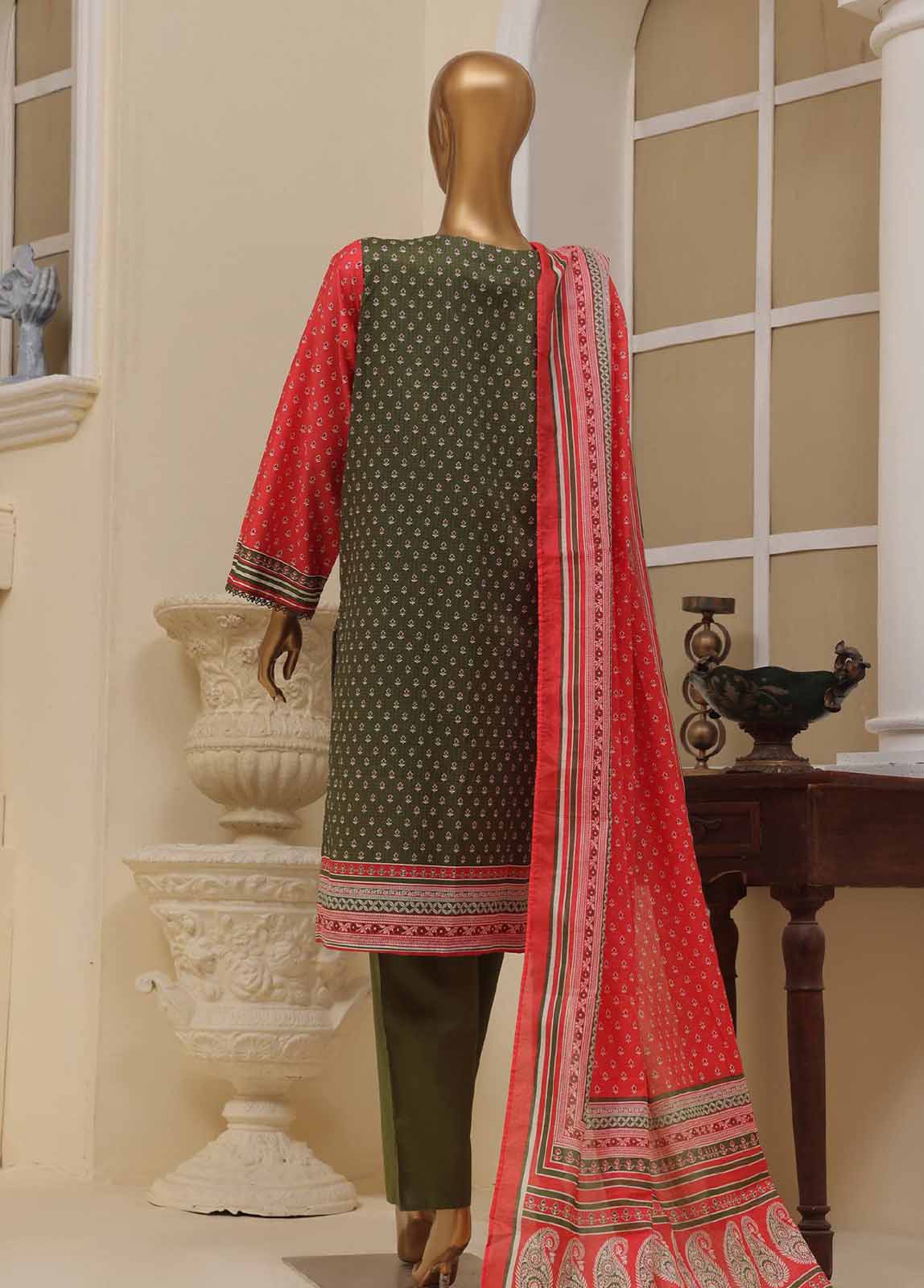 Bin Saeed Fabric - SME-753- 3 Piece Embroidered Stitched Suit