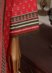 SME-753- 3 Piece Embroidered Stitched Suit