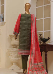 SME-753- 3 Piece Embroidered Stitched Suit