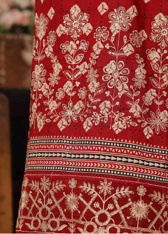SME-754 -3 Piece Embroidered Stitched Suit