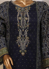 SME-758- 3 Piece Embroidered Stitched Suit
