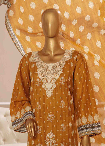 Bin Saeed Fabric - SME-760 -3 Piece Embroidered Stitched Suit