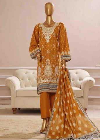 Bin Saeed Fabric - SME-760 -3 Piece Embroidered Stitched Suit