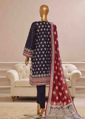 Bin Saeed Fabric - SME-761- 3 Piece Luxury Embroidered Stitched Suit