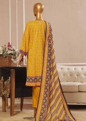 SME-762- 3 Piece Embroidered Stitched Suit