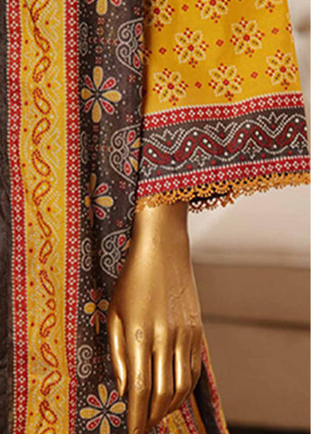 SME-762- 3 Piece Embroidered Stitched Suit
