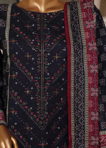 Bin Saeed Fabric - SME-763- 3 Piece Embroidered Stitched Suit