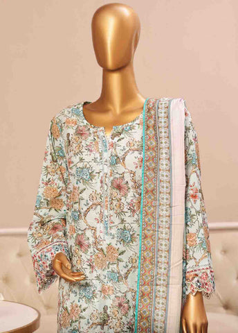 SME-767 -3 Piece Embroidered Stitched Suit