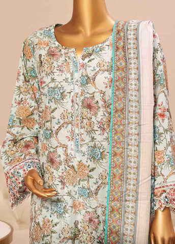 SME-767 -3 Piece Embroidered Stitched Suit