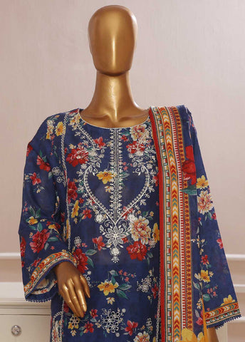 SME-768 -3 Piece Embroidered Stitched Suit