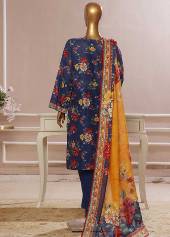 SME-768 -3 Piece Embroidered Stitched Suit