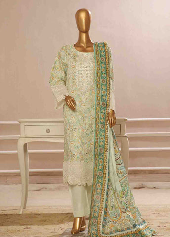 SME-771 -3 Piece Embroidered Stitched Suit