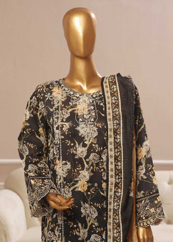 SME-772 -3 Piece Embroidered Stitched Suit