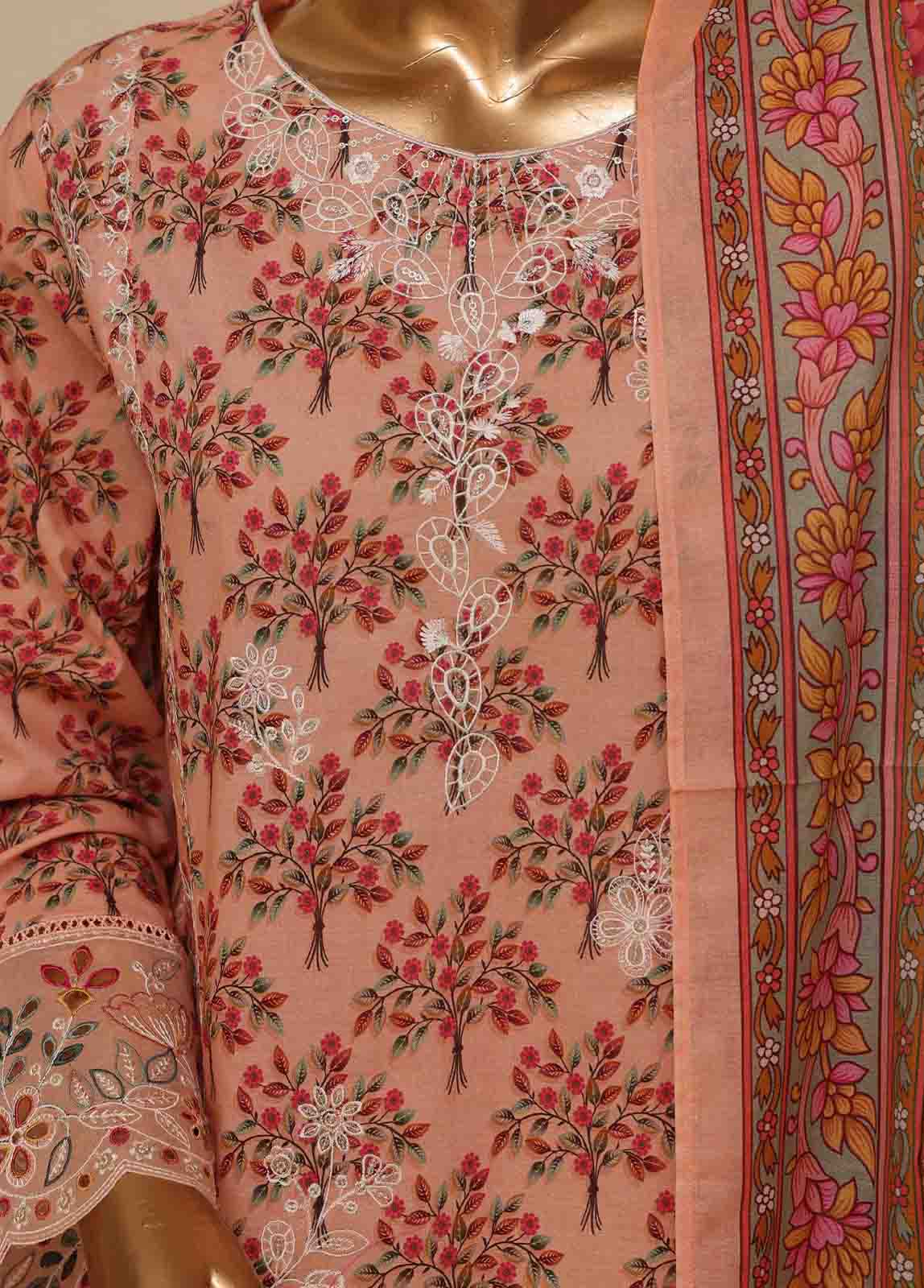 Bin Saeed Fabric - SME-773 -3 Piece Embroidered Stitched Suit