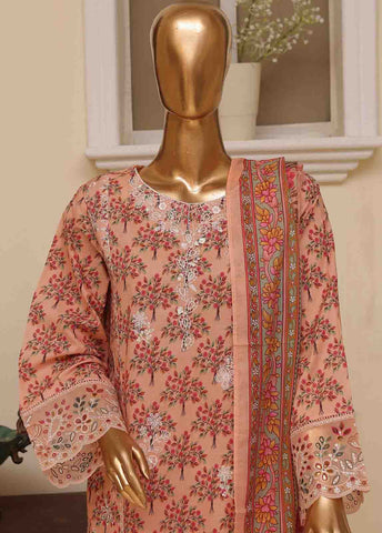 SME-773 -3 Piece Embroidered Stitched Suit