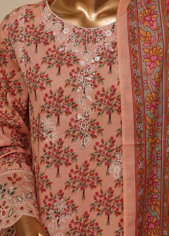 SME-773 -3 Piece Embroidered Stitched Suit