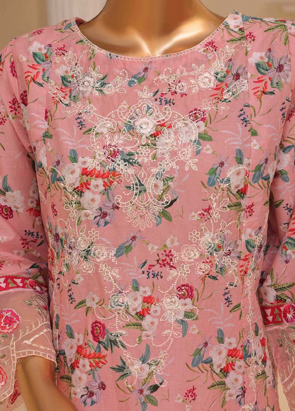 Bin Saeed Fabric - SME-774 -3 Piece Embroidered Stitched Suit