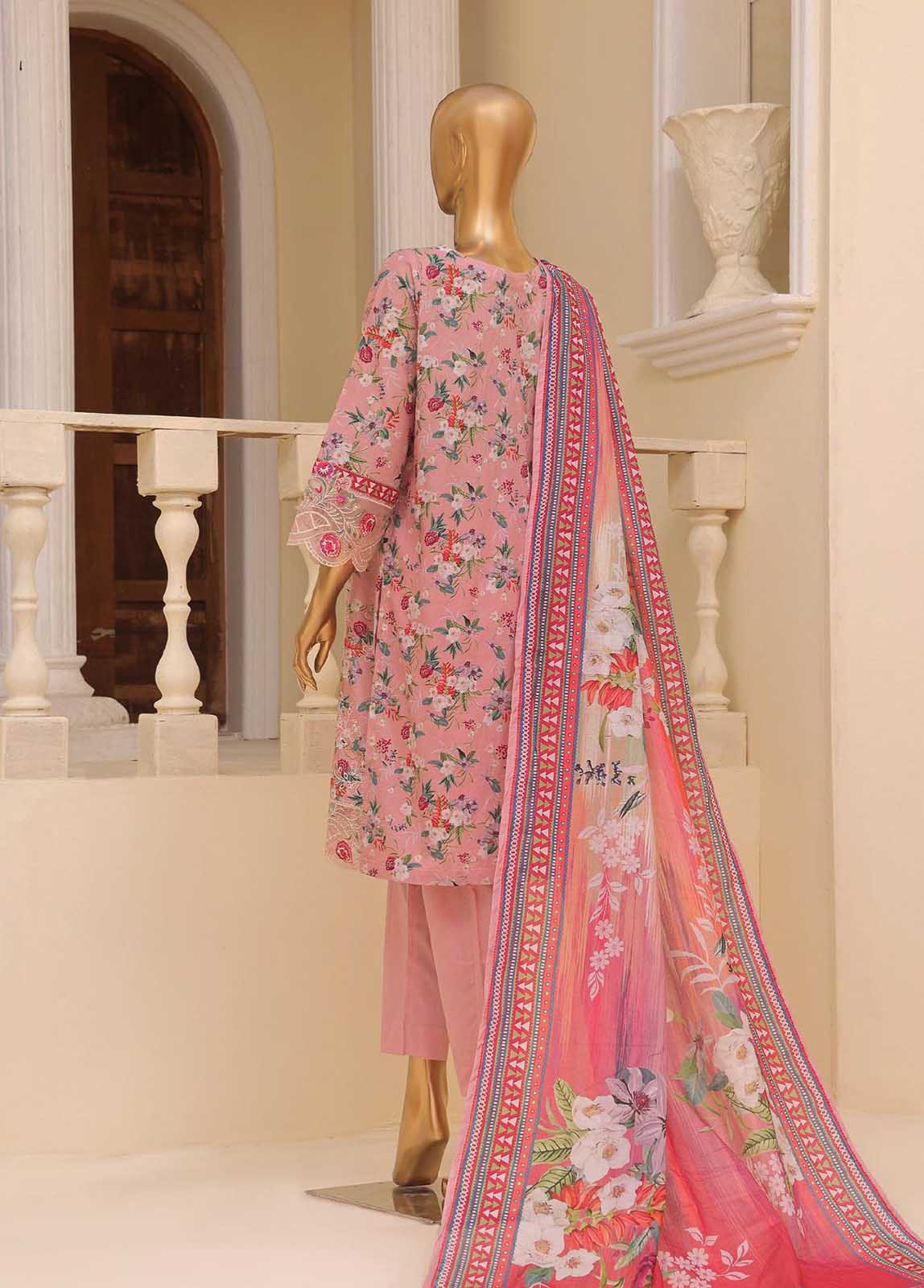 Bin Saeed Fabric - SME-774 -3 Piece Embroidered Stitched Suit