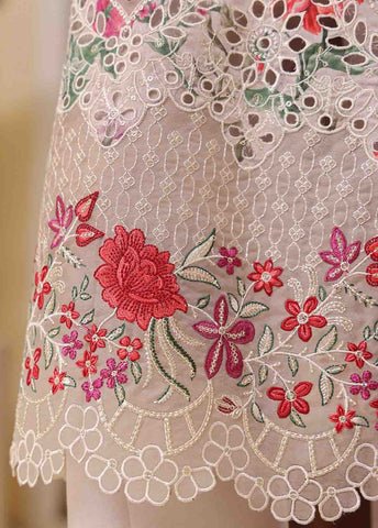 Bin Saeed Fabric - SME-775 -3 Piece Chikankari Stitched Suit