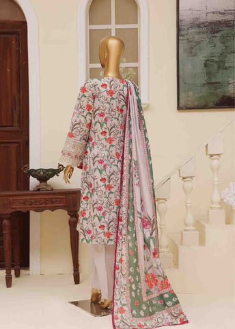 Bin Saeed Fabric - SME-775 -3 Piece Chikankari Stitched Suit