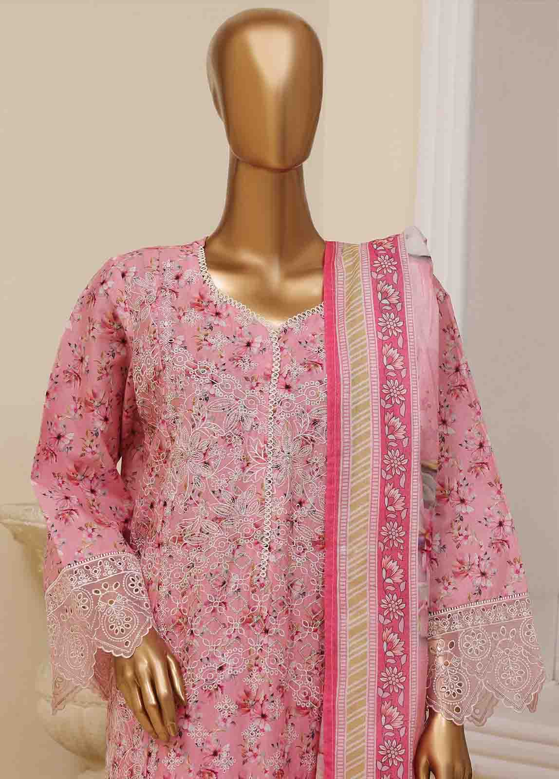 Bin Saeed Fabric - SME-776 -3 Piece Embroidered Stitched Suit