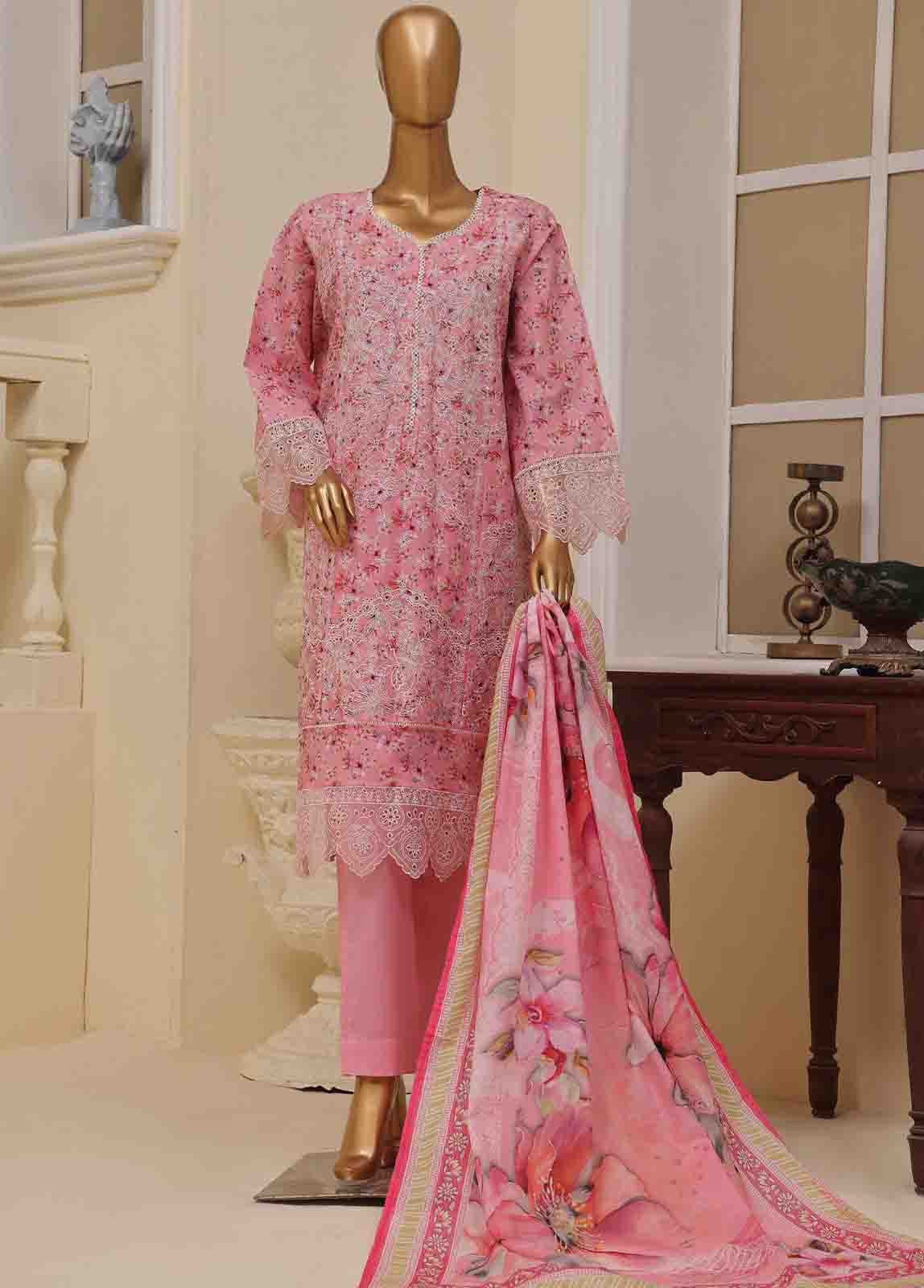 Bin Saeed Fabric - SME-776 -3 Piece Embroidered Stitched Suit