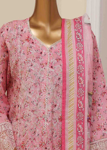 SME-776 -3 Piece Embroidered Stitched Suit