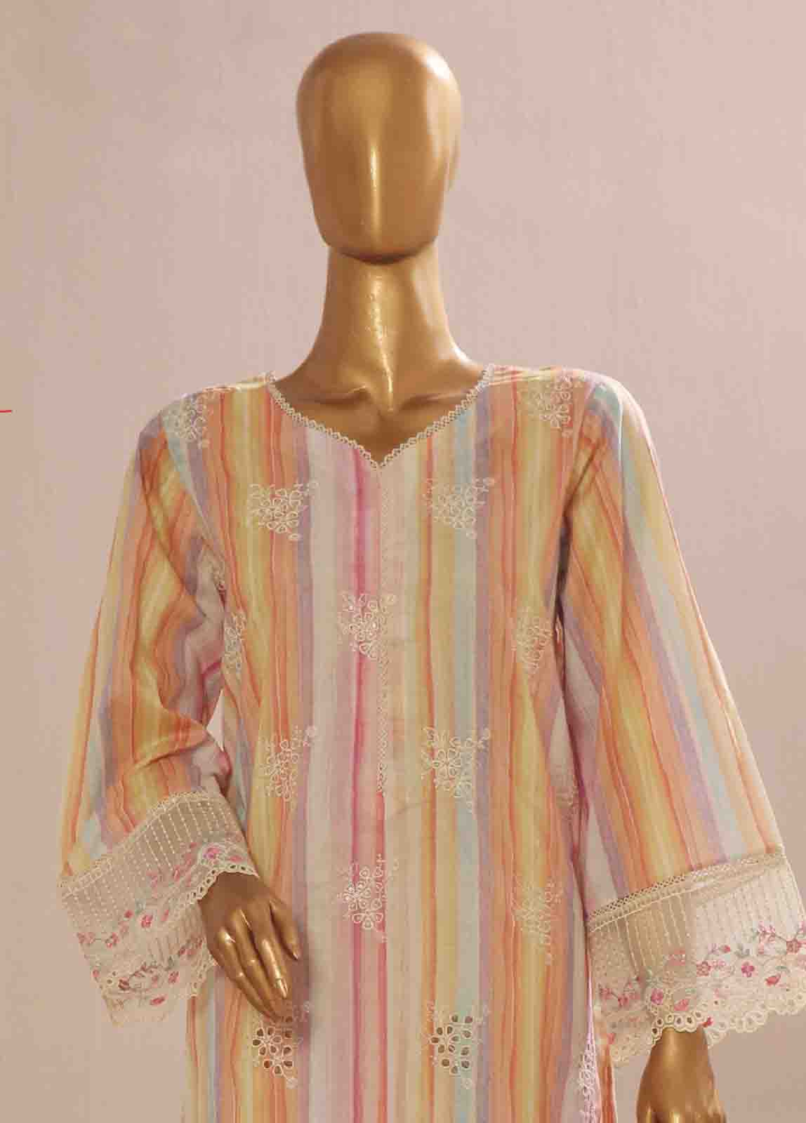 Bin Saeed Fabric - SME-778 -3 Piece Embroidered Stitched Suit