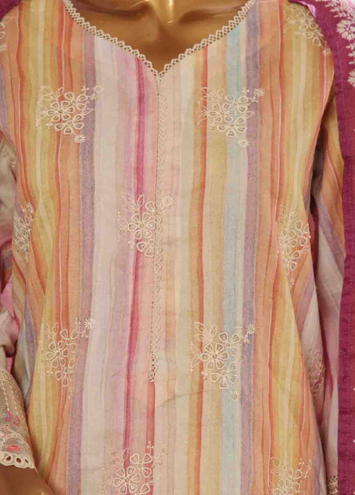 Bin Saeed Fabric - SME-778 -3 Piece Embroidered Stitched Suit