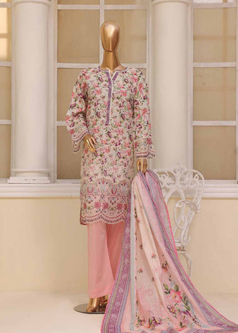Bin Saeed Fabric - SME-779 -3 Piece Embroidered Stitched Suit