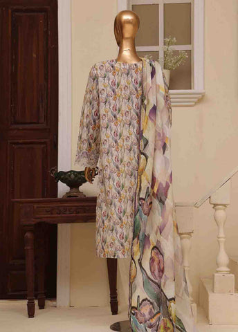 Bin Saeed Fabric - SME-781 -3 Piece Embroidered Stitched Suit