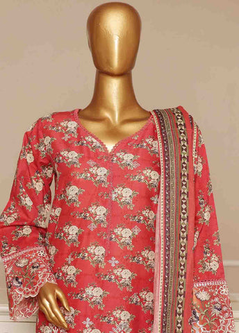Bin Saeed Fabric - SME-785-3 Piece Chikankari Stitched Suit