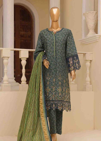 Bin Saeed Fabric - SME-787- 3 Piece Luxury Embroidered Stitched Suit