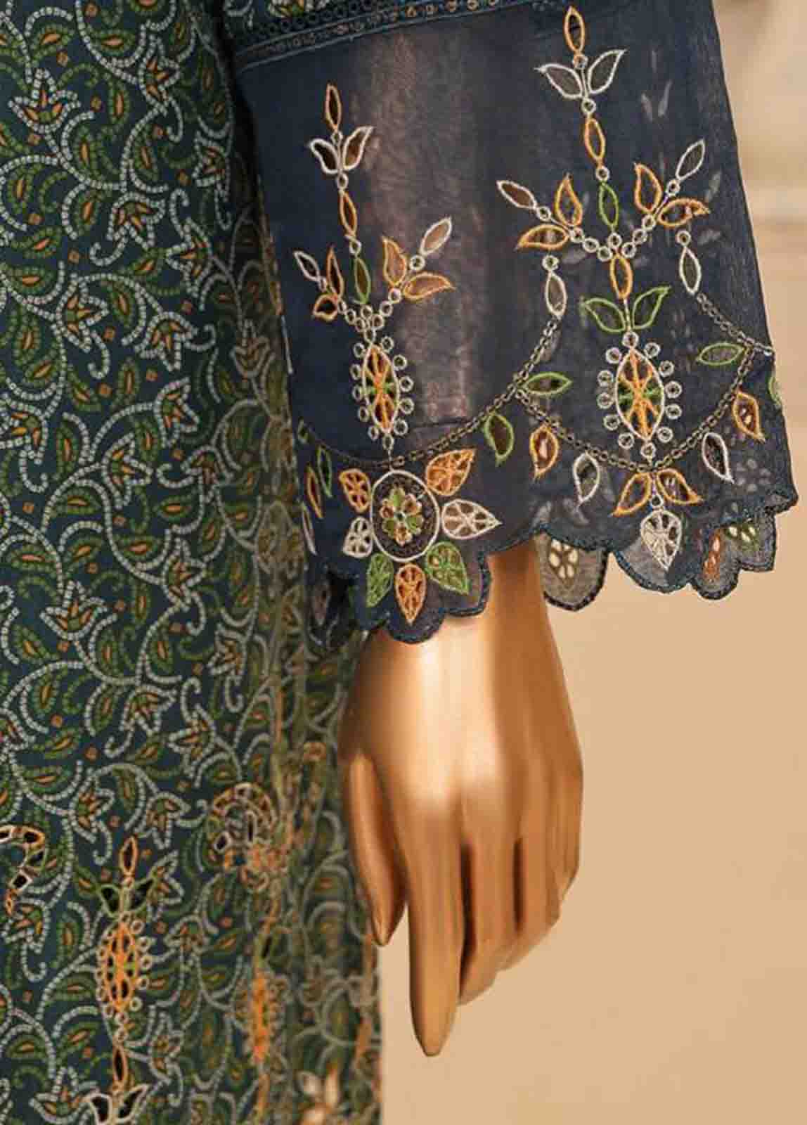 Bin Saeed Fabric - SME-787- 3 Piece Luxury Embroidered Stitched Suit