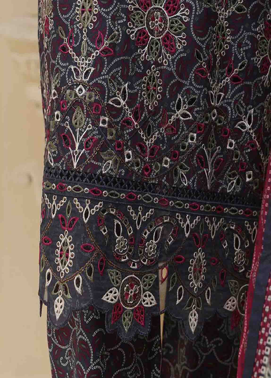 Bin Saeed Fabric - SME-788- 3 Piece Luxury Embroidered Stitched Suit