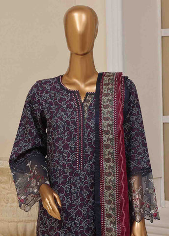 Bin Saeed Fabric - SME-788- 3 Piece Luxury Embroidered Stitched Suit